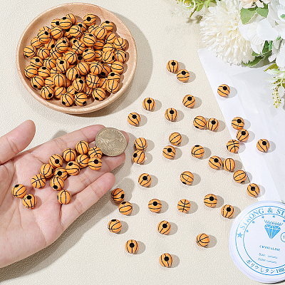 200Pcs Acrylic Beads OACR-PA0001-66C-1