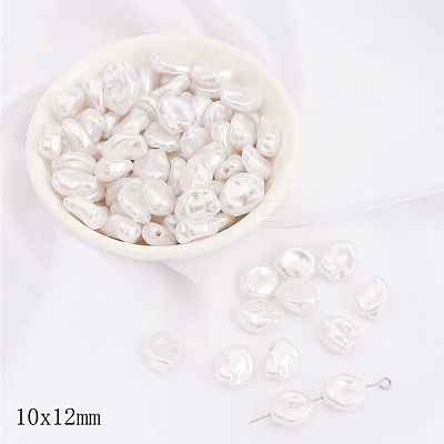 ABS Plastic Imitation Pearl Beads PEAR-WH0004-08-1