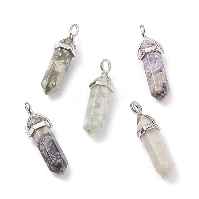 Natural Peace Jade Pointed Pendants X-G-M378-01P-A14-1