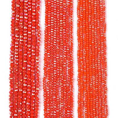 Electroplate Glass Beads Strands EGLA-A044-P4mm-B03-1