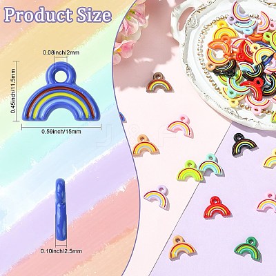 Baking Paint Acrylic Pendants OACR-CJC0005-06-1