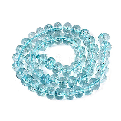 Crackle Transparent Glass Beads Strands GLAA-N074-02B-10-1