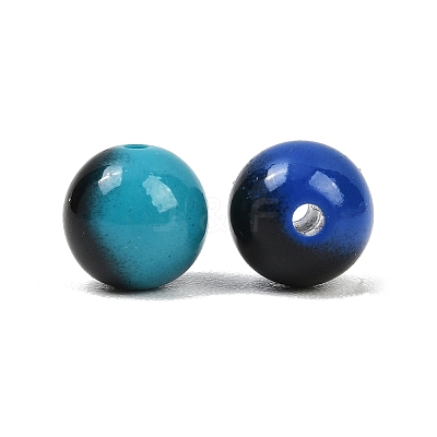 Opaque Baking Paint Acrylic Beads OACR-B051-07-1