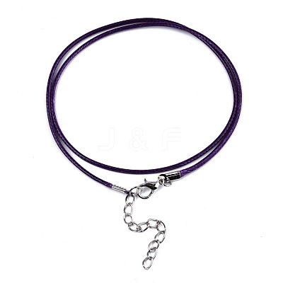 Waxed Cotton Cord Necklace Making MAK-S034-004-1