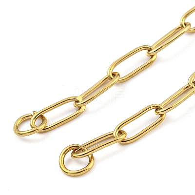 304 Stainless Steel Paperclip Chains Necklace Makings AJEW-P119-05G-1