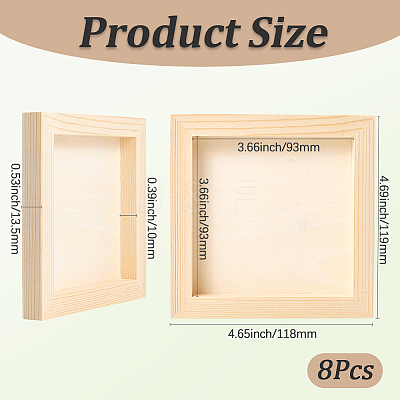 DIY Children Wood Decoration Clay Picture Frame WOOD-WH20008-07G-1