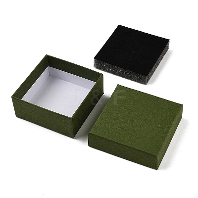 Cardboard Paper Jewelry Storage Boxes with Sponge CON-P023-01B-01-1