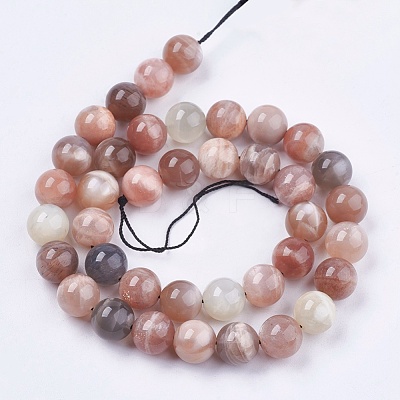 Natural Multi-Moonstone Beads Strands X-G-J157-10mm-06-1