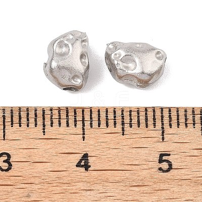 Hammered 304 Stainless Steel Beads STAS-B127-01P-06-1