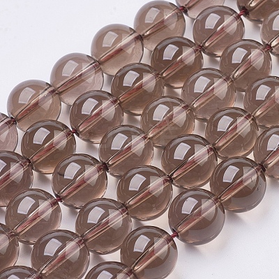 Natural Smoky Quartz Beads Strands G-C076-8mm-4-1