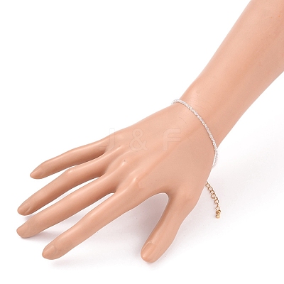 Faceted Electroplate Glass Beaded Bracelets BJEW-JB05693-06-1