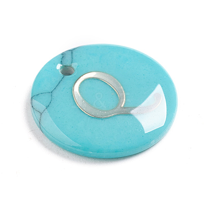 Synthetic Turquoise Charms G-L561-001Q-1