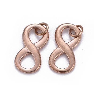 304 Stainless Steel Charms X-STAS-L218-17RG-1