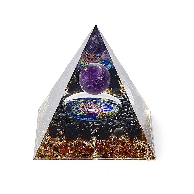 Orgonite Pyramid Resin Energy Generators DJEW-D013-01C-1