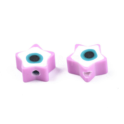 Handmade Polymer Clay Beads CLAY-T019-09F-1