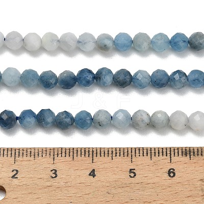 Gradient Color Natural Devil Blue Aquamarine Beads Strands G-NH0072-B01-5mm-1