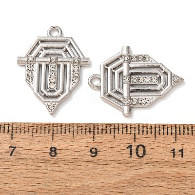 Alloy Rhinestone Pendants RB-CBAA987-01P-1
