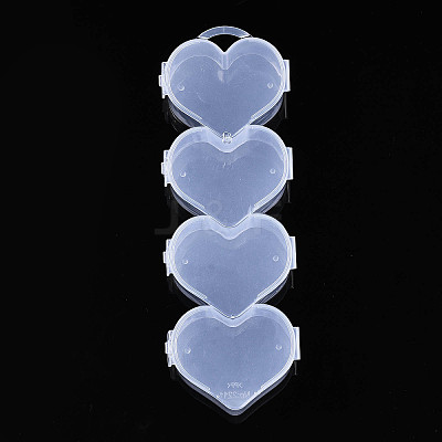 Heart Polypropylene(PP) Bead Storage Container LS-CON-N011-030-1