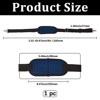 Adjustable Oxford Cloth Bag Straps with Shoulder Pads AJEW-WH20018-240-1