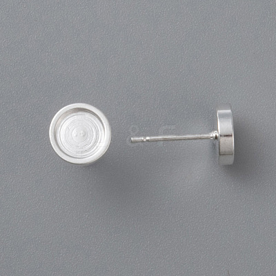 304 Stainless Steel Stud Earring Findings X-STAS-H410-07S-C-1