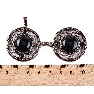 Natural Obsidian Pendants G-Q158-03-07-1