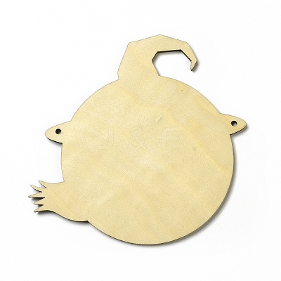 Single Face Printed Wood Big Pendants WOOD-I010-09B-1