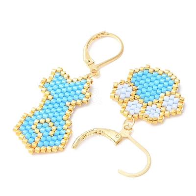 304 Stainless Steel Leverback Earrings for Women EJEW-MZ00406-02-1