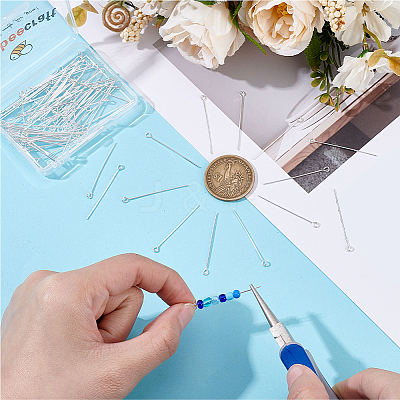 100Pcs Brass Eye Pins KK-BBC0024-76D-1