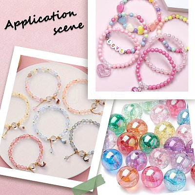 500Pcs 5 Colors Valentine's Day Transparent Acrylic Beads MACR-SP0001-29B-1