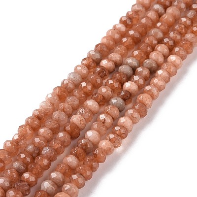 Dyed Natural Malaysia Jade Rondelle Beads Strands X-G-E316-2x4mm-42-1
