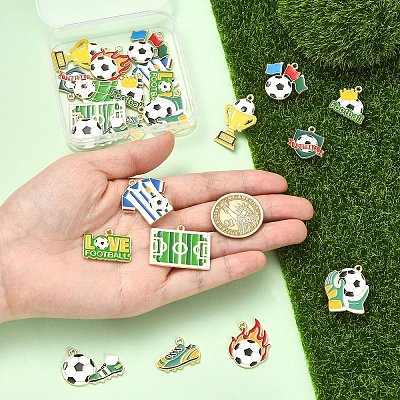 24Pcs 12 Style Alloy Enamel Pendants ENAM-YW0008-42-1
