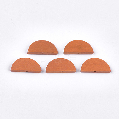 Painted Natural Wood Beads WOOD-T021-05B-09-1