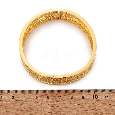 Brass Bangles for Women BJEW-D313-06G-1