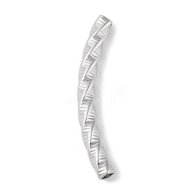 304 Stainless Steel Curved Tube Beads LS-STAS-M071-03F-P-1
