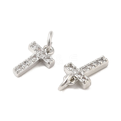 Brass Micro Pave Grade AAA Cubic Zirconia Charms LS-ZIRC-P067-11P-T-NR-1