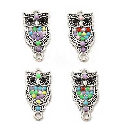 Alloy Jet Rhinestone Connector Charms FIND-H039-14AS-A-1
