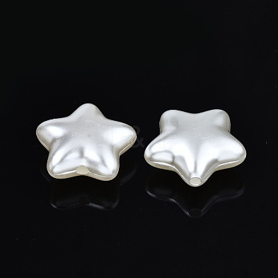 ABS Plastic Imitation Pearl Beads OACR-N008-157-1