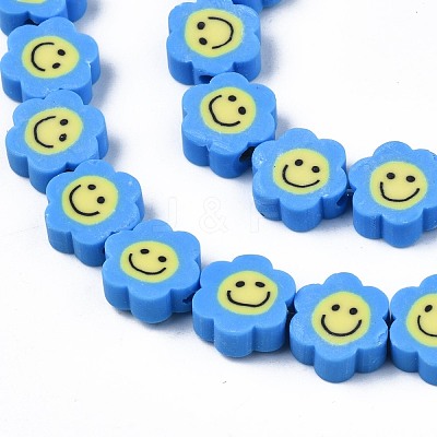 Handmade Polymer Clay Bead Strands CLAY-N006-73B-1