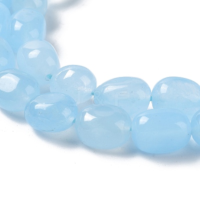 Natural White Jade Beads Strands G-E614-B01-1