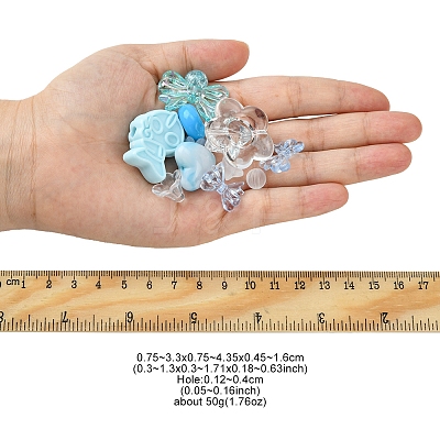 Opaque & Transparent Acrylic Beads MACR-YW0002-01E-1