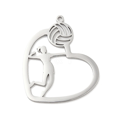Non-Tarnish 304 Stainless Steel Pendants STAS-K287-04P-1