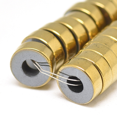 Electroplate Non-magnetic Synthetic Hematite Beads Strands G-T061-10B-1