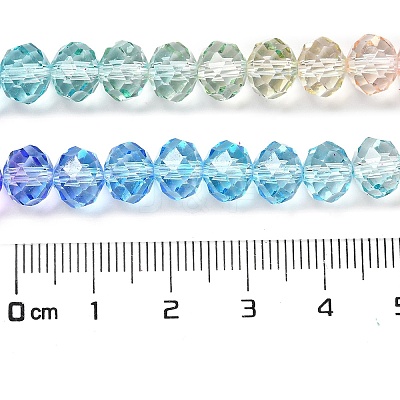 Transparent Painted Glass Beads Strands DGLA-A034-T8mm-A14-1