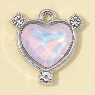 Zinc Alloy with Rhinestone & Glass Charms RB-OY001-85P-01-1