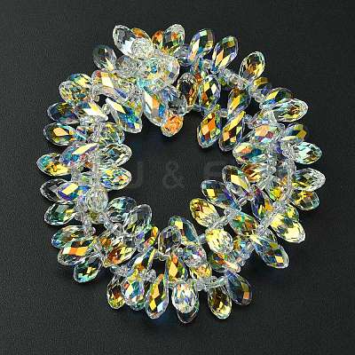 Transparent Electroplate Glass Beads Strands GLAA-K064-07A-AB01-1