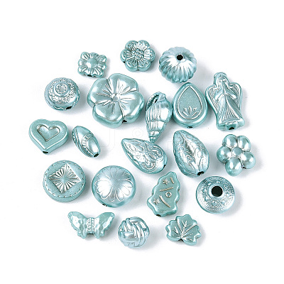 Pearlized Opaque Acrylic Beads OACR-T029-04F-1