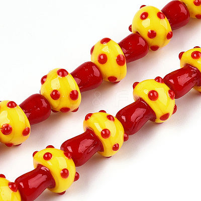 Handmade Lampwork Beads Strands X-LAMP-N024-09I-1