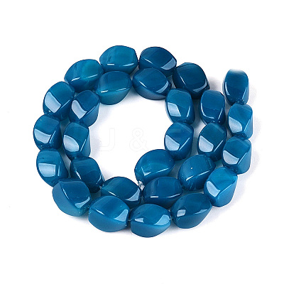 Dyed & Heated Natural Agate Beads Strands G-N359-14A-02-1