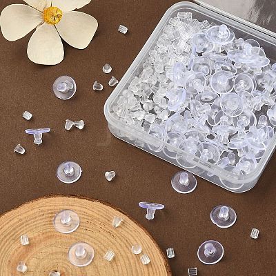 300Pcs 3 Style Plastic Ear Nuts KY-YW0001-32-1