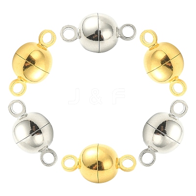 20 Sets 2 Colors Brass Magnetic Clasps KK-CJ0001-84-1